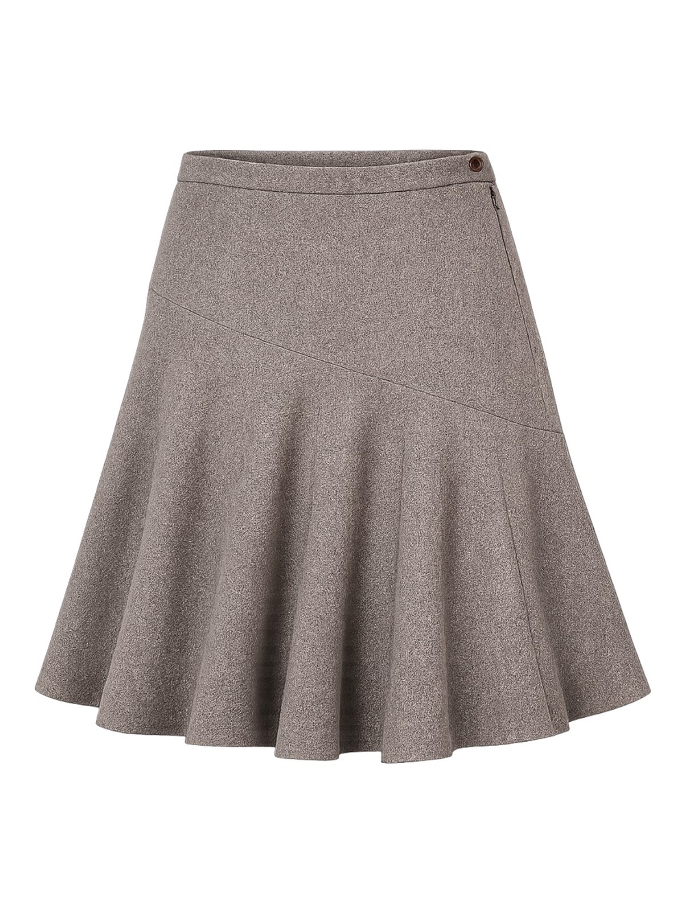 COLDWATER CREEK | Brown Herringbone Lined A-Line Skirt Classic Career Zipper | L